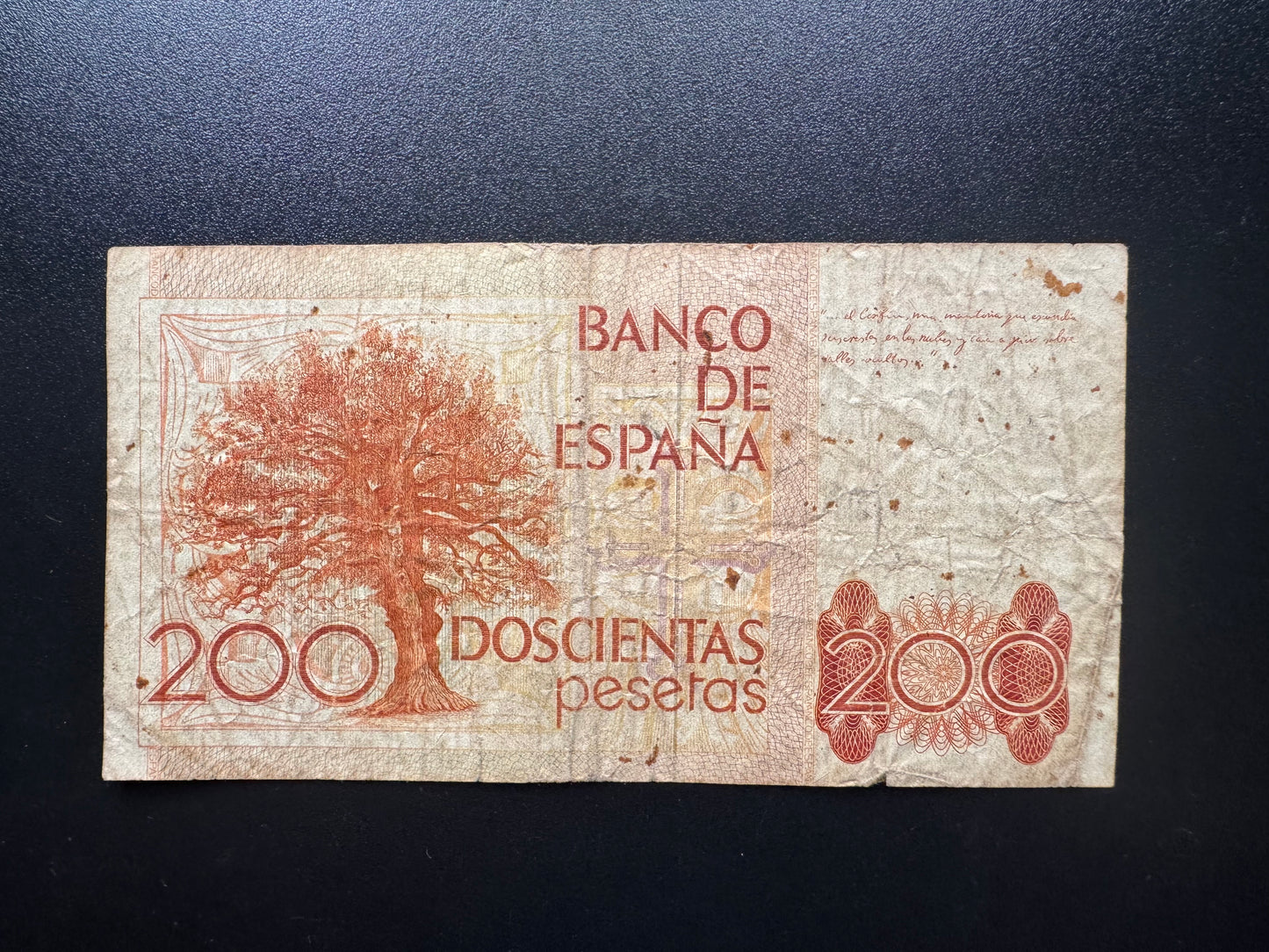 Espana / Spain 200 Pesetas Banknote 1980 Old Circulated Paper Bank Bill P- 156