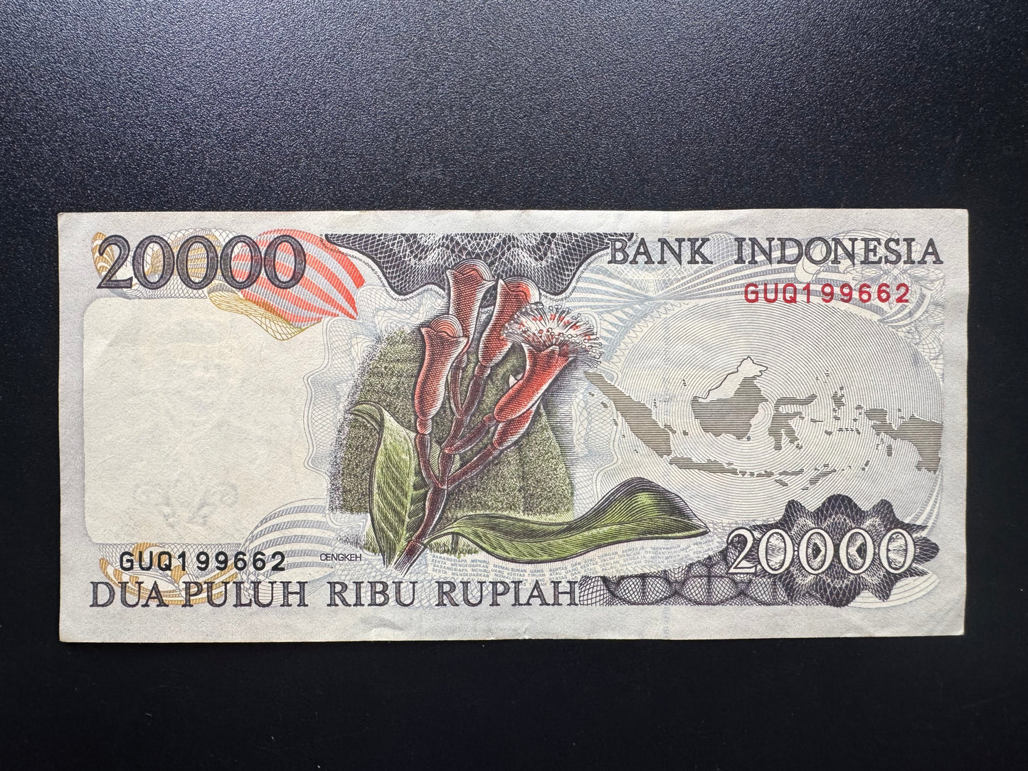 Indonesia 20000 Rupiah Banknotes 1995 Old AUNC Paper Money Bank Bill P-135