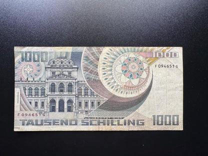 Austria 1000 Schilling Collectible Banknote 1983 | VF-Circulated | P-152