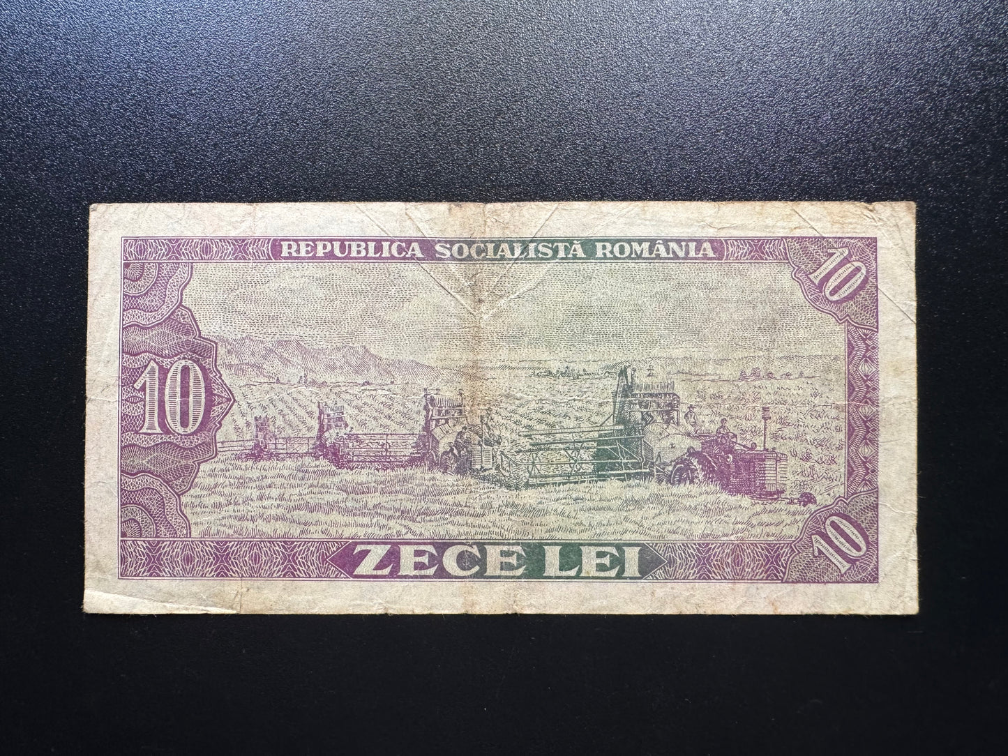 Socialist Republic Romania 10 Lei Banknote 1966 Old Circulated Bank Bills P-94