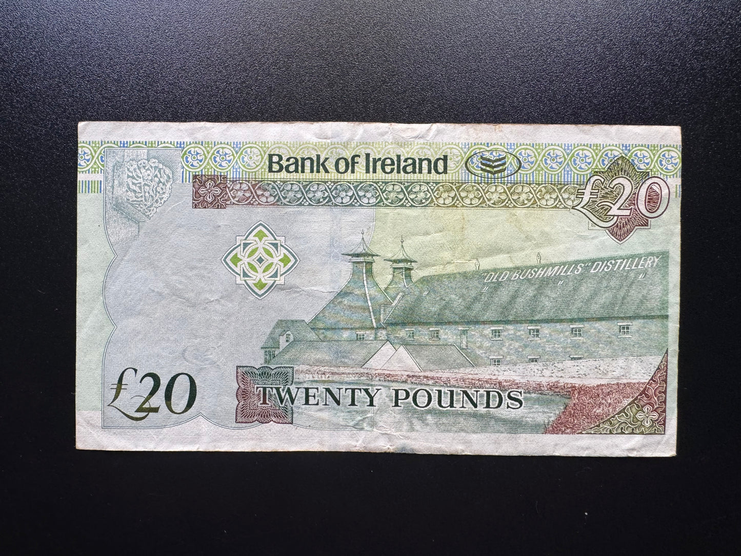 North Ireland 20 Pounds Banknote 2013 Error Print Shifted to Left Edge Bill P-88