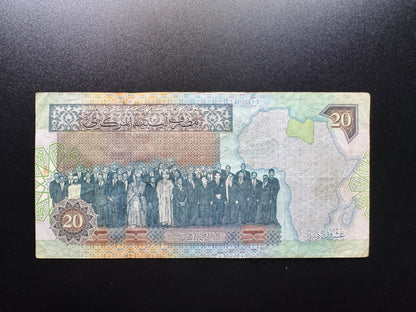 Libya 20 Dinars Collectible Banknote 2002 | Circulated | P-67 | Commemorative