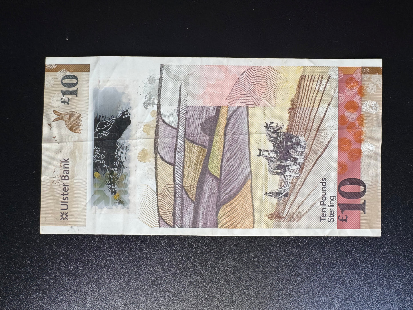 North Ireland 10 Pounds Banknote 2018 Old Circulated Polymer Bank Bill P-W344