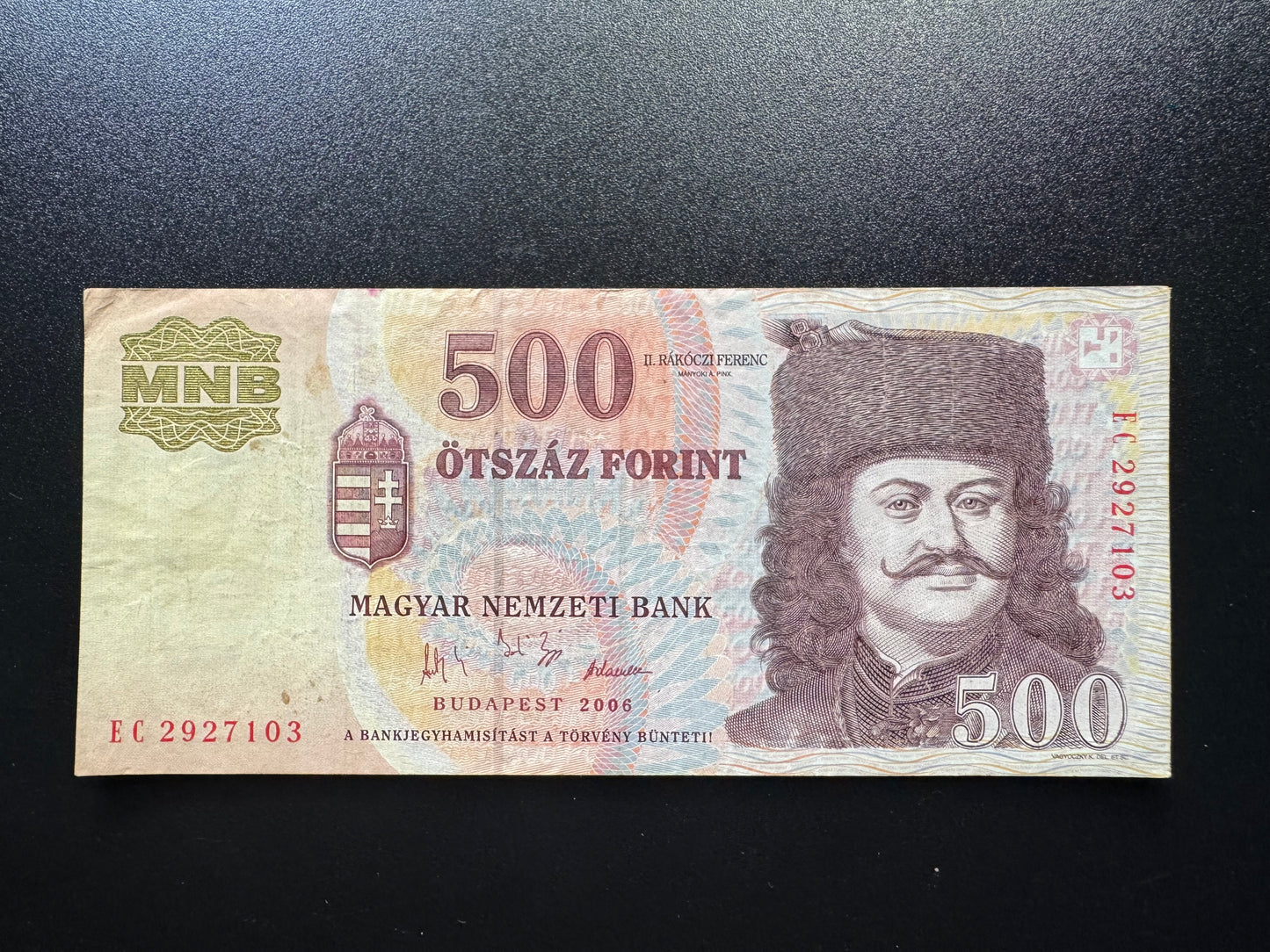 Hungary 500 Forint Banknote 2006 Old Circulated 50th Anniversary Bank Bill p-194