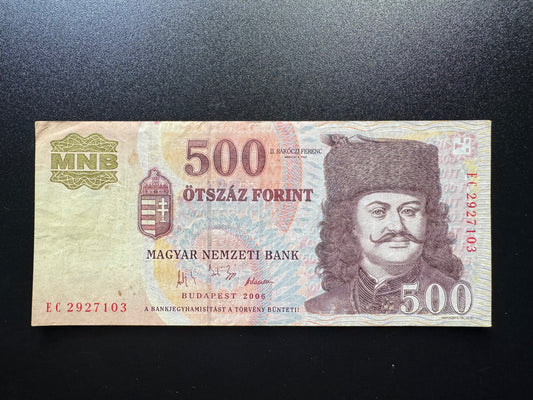 Hungary 500 Forint Banknote 2006 Old Circulated 50th Anniversary Bank Bill p-194