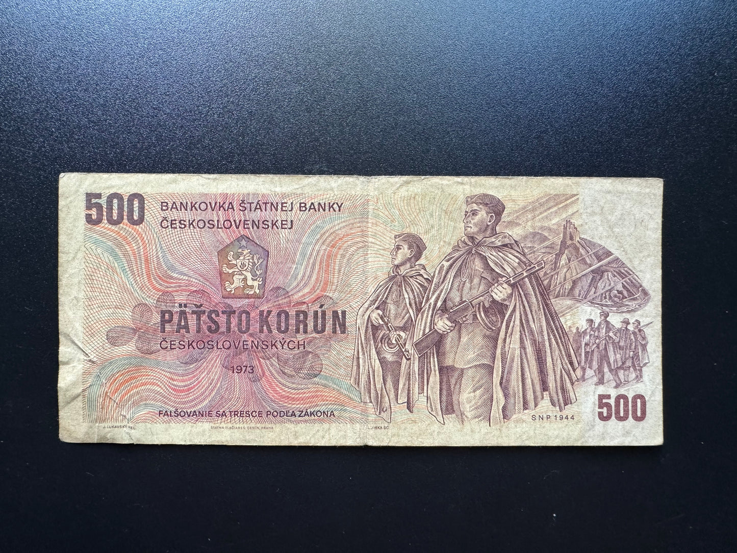 Czechoslovakia 500 Koruna Banknote 1973 old Circulated Paper Bank Bill P-93a