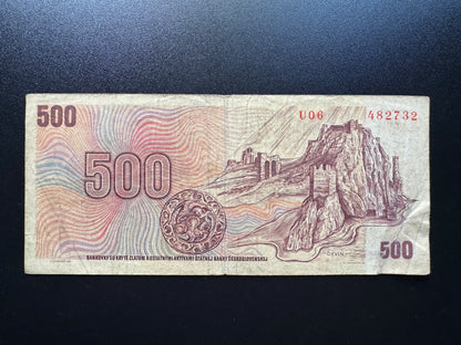 Czechoslovakia 500 Koruna Collectible Banknote 1973 | Circulated | P-93a