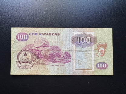 Angola 100 Kwanzas Collectible Banknote 1991 | Circulated | P-126| AA Prefix