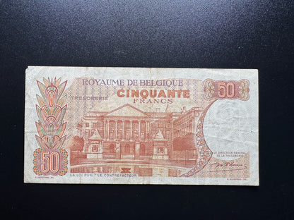 Belgium 50 Francs Collectible Banknote 1966 | Circulated | P-139 | Z-Serial