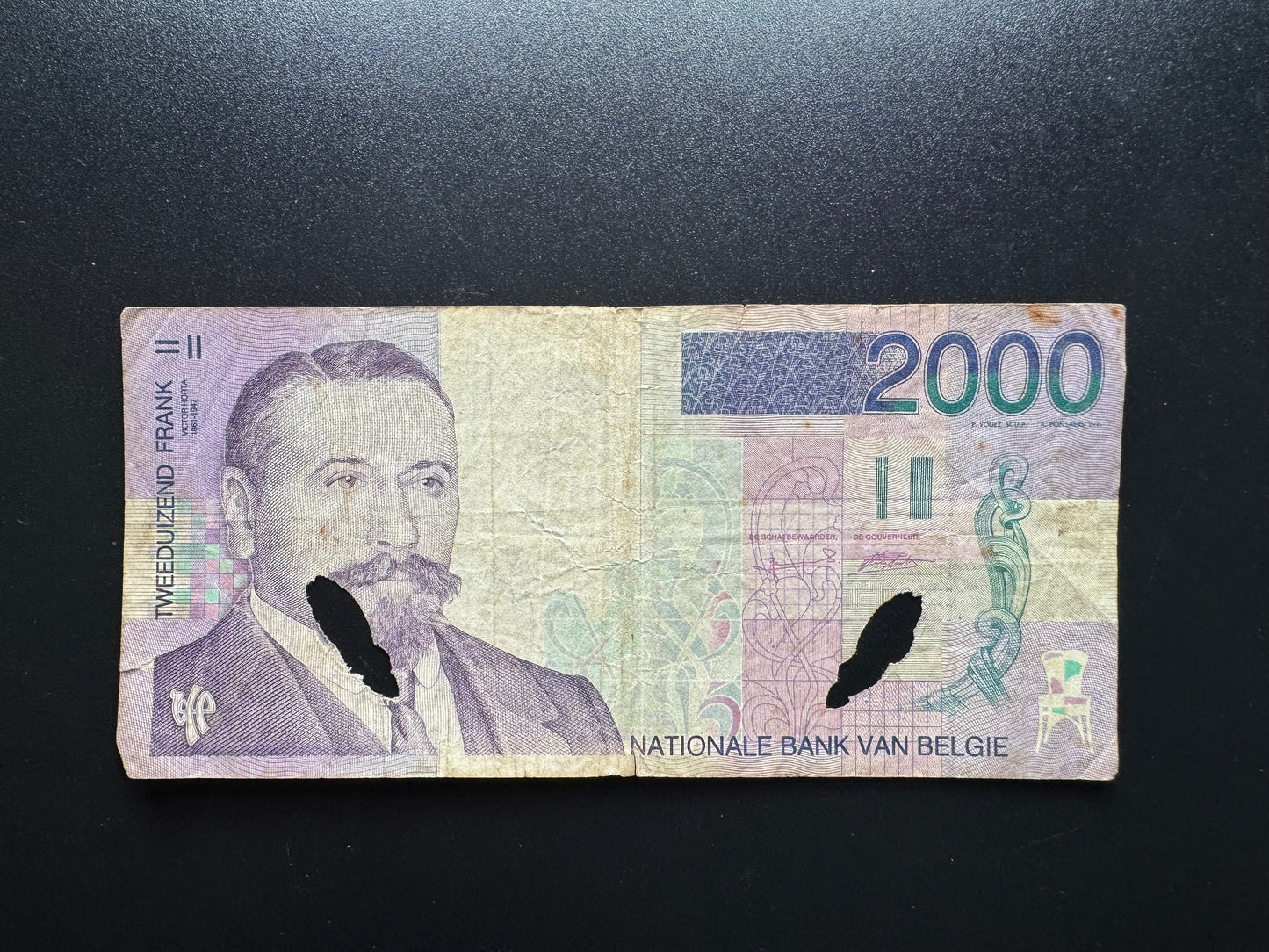 Belgium 2000 Francs Banknote 1994-2001 Old Rare Circulated Bank Bill P-151