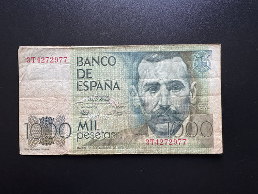 Espana / Spain 1000 Pesetas Banknote 1979 Old Circulated Paper Bank Bills P-158
