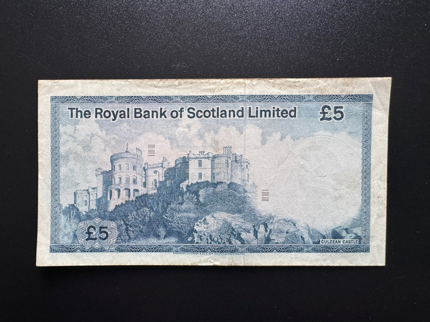 Royal Bank of Scotland 5 Pounds Banknote 1981-05-01 Issue Old Fine Bill P-337c