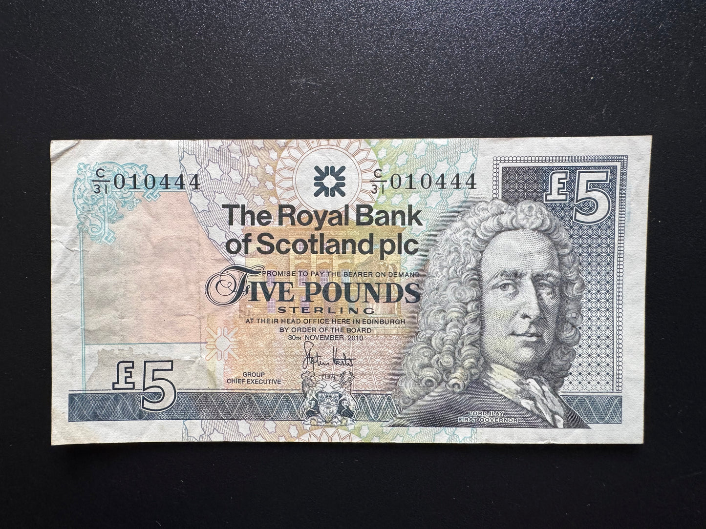 Royal Bank of Scotland 5 Pounds Banknote 2010 AUNC Paper Money Bank Bills P-352e