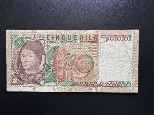 Italy 5000 Lire Banknote 1979 old Circulated Paper Money Bank Bill P-105