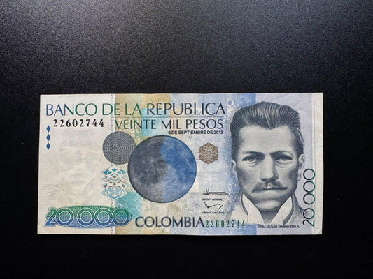Colombia 20000 Pesos Banknote 2013 UNC Paper Money Bank Bill P-454