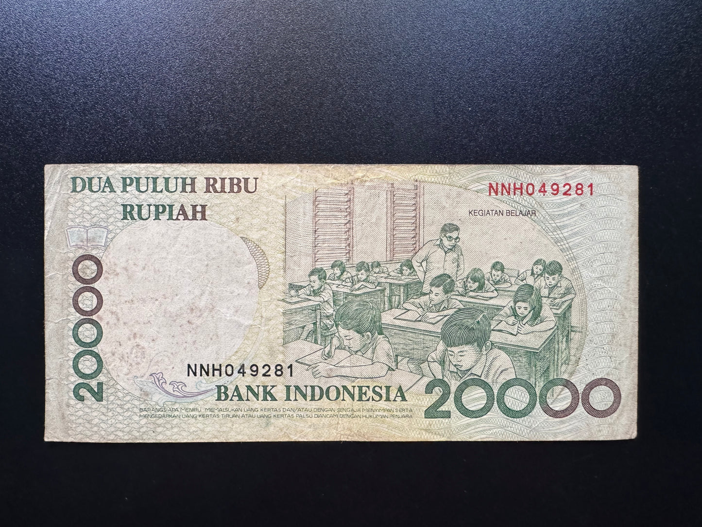 Indonesia 20000 Rupiah Banknote 1998 Old Circulated Paper Money Bill p-138