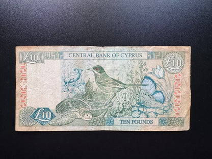 Cyprus 10 Pound Lira Collectible Banknote 1997 | Circulated | P-62
