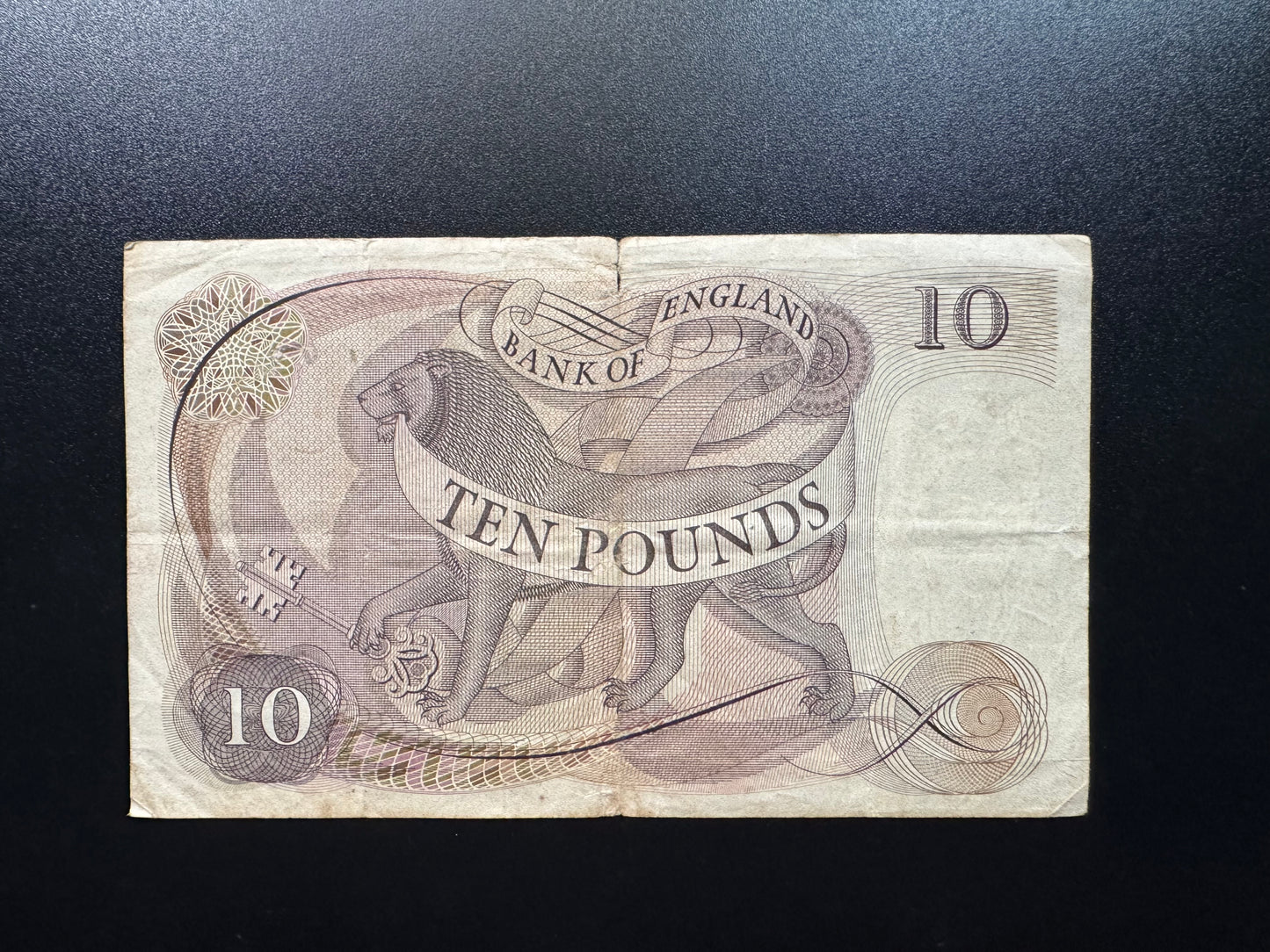 England 10 Pound GBP Banknote 1964-1975 old Circulated Paper Bank Bill P-376c