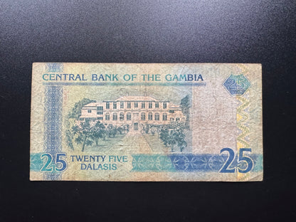 Gambia 25 Dalasis Banknote 2006-2013 Circulated Paper Money Bank Bill P-27b