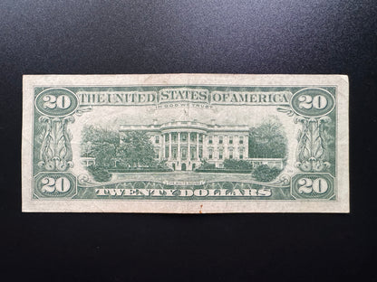 US $20 Dollar 1974 Old Circulated USA Banknote K - Dallas TX Bank Bill P-458