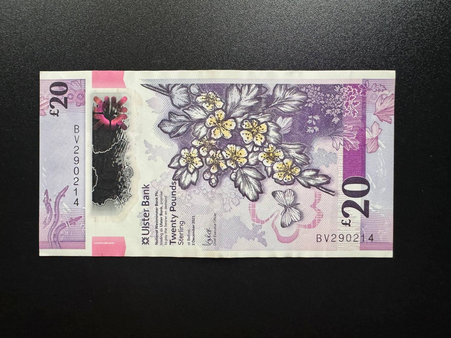 North Ireland 20 Pounds Banknote 2021 XF-VF Polymer Money Bank Bills P-W345