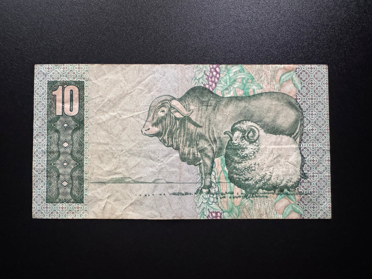 South Africa 10 Rands Banknote 1993 S/N Fancy Numbers 66 46 66 64 Bills P-120e