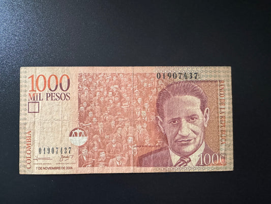 Colombia 1000 Pesos Banknote 2006 Circulated Bank Bill