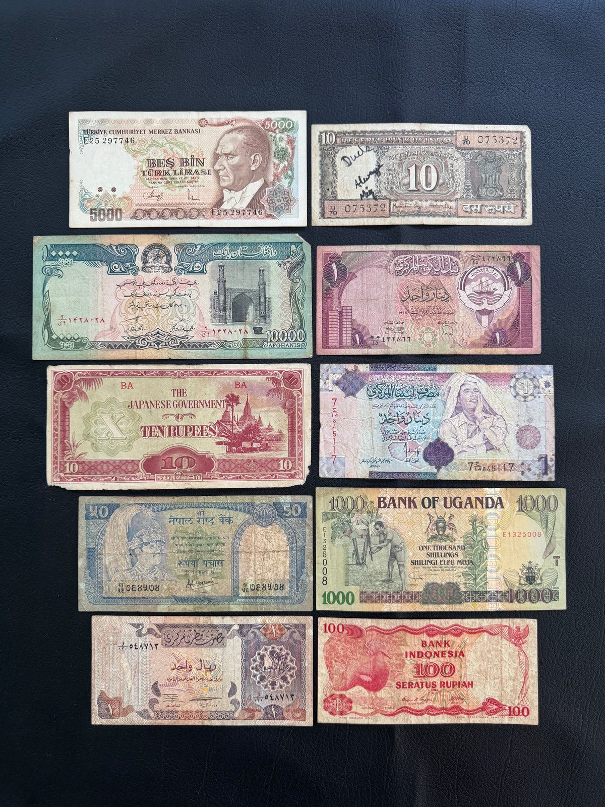 10 Pcs Mixed Collectible Banknotes | World Banknote Lot from 10 Different Countries – Set 03