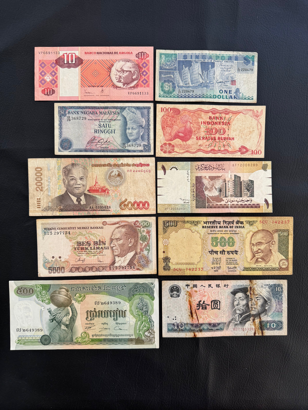 10 Pcs Mixed Collectible Banknotes | World Banknote Lot from 10 Different Countries – Set 05