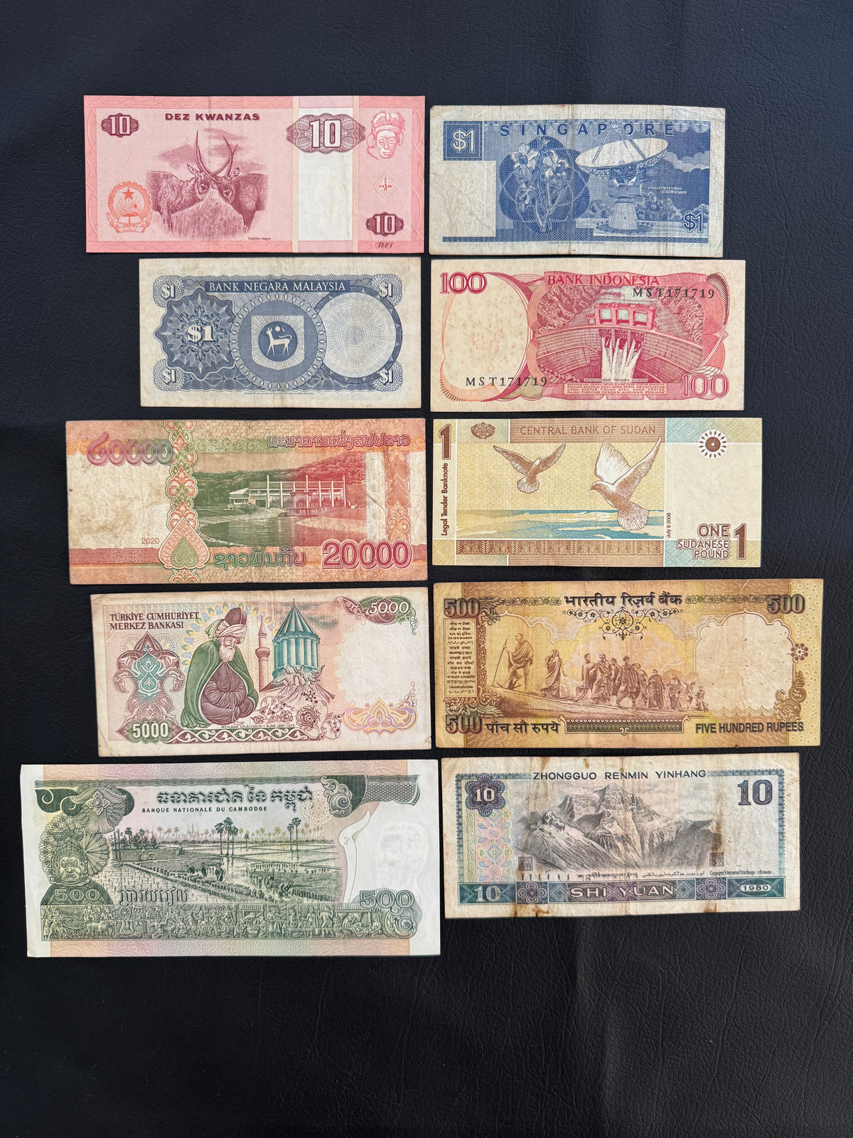 10 Pcs Mixed Collectible Banknotes | World Banknote Lot from 10 Different Countries – Set 05