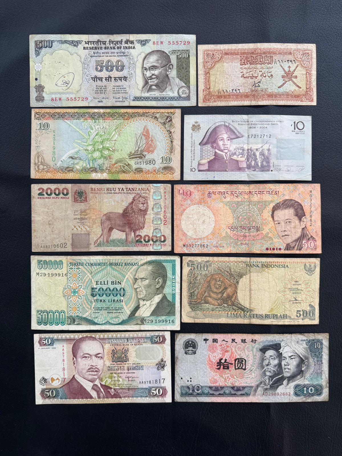 10 Pcs Mixed Collectible Banknotes | World Banknote Lot from 10 Different Countries – Set 07