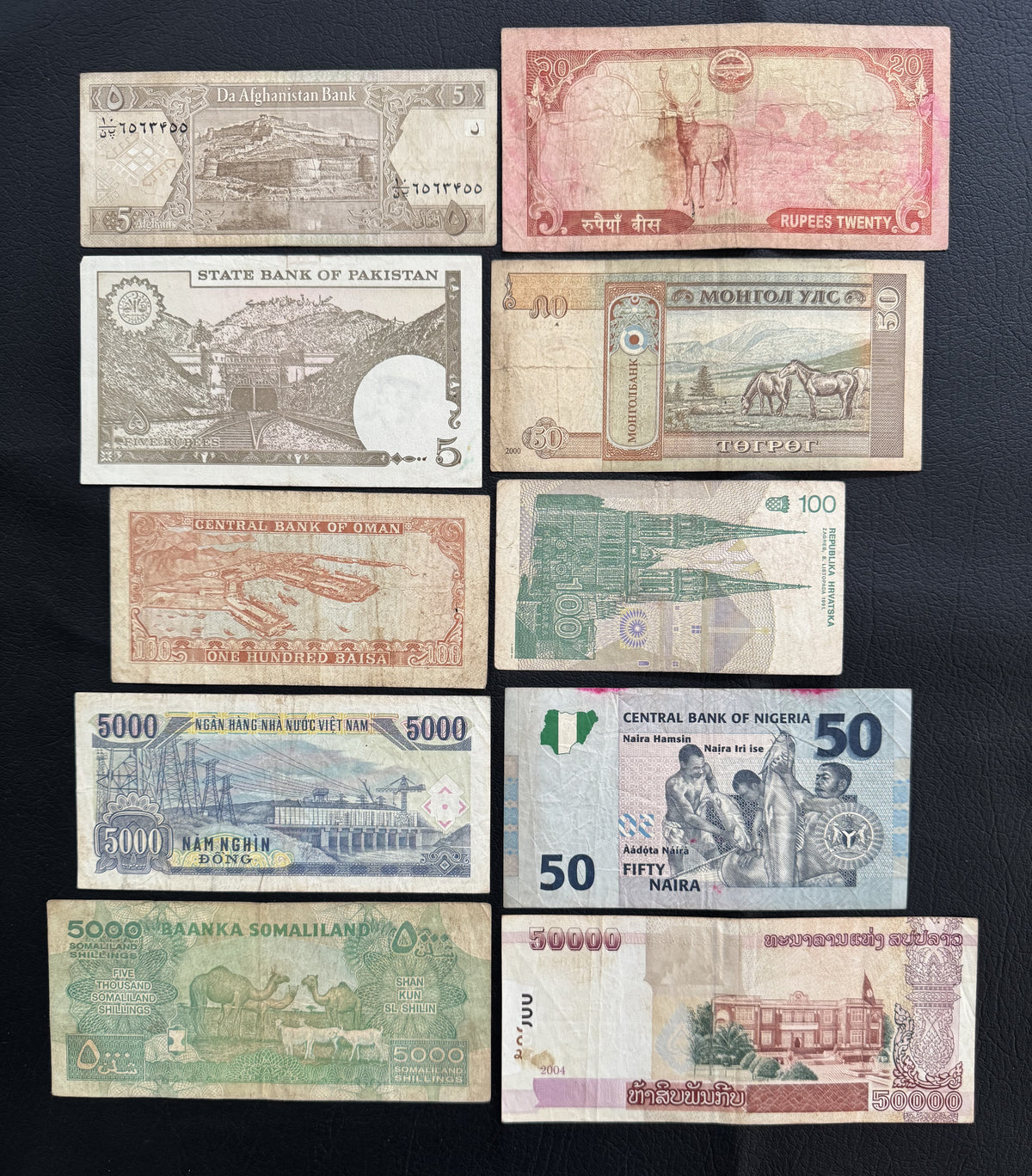 10 Pcs Mixed Collectible Banknotes | World Banknote Lot from 10 Different Countries – Set 08