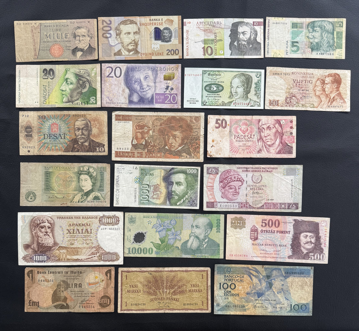 20 Pcs Mixed Collectible Banknotes | World Banknote Lot from 20 Different Countries – Set 19