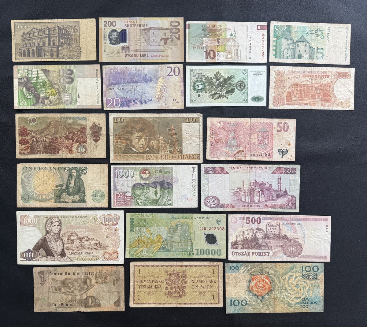 20 Pcs Mixed Collectible Banknotes | World Banknote Lot from 20 Different Countries – Set 19