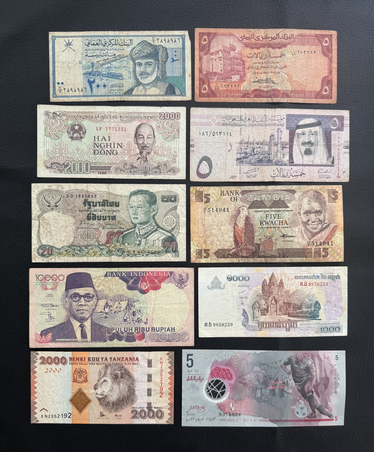 10 Pcs Mixed Collectible Banknotes | World Banknote Lot from 10 Different Countries – Set 28