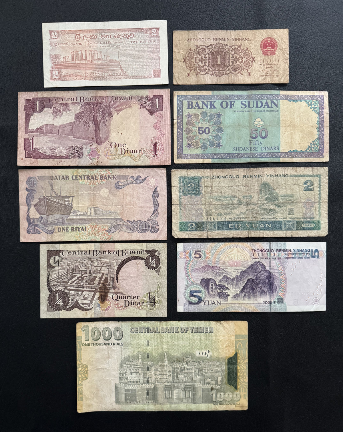 9 Pcs Mixed Collectible Banknotes | World Banknote Lot from 6 Different Countries – Set 31
