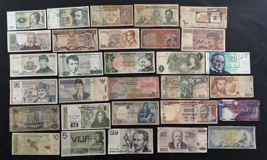 30 Pcs Mixed Collectible Banknotes | World Banknote Lot from 30 Different Countries – Set 41