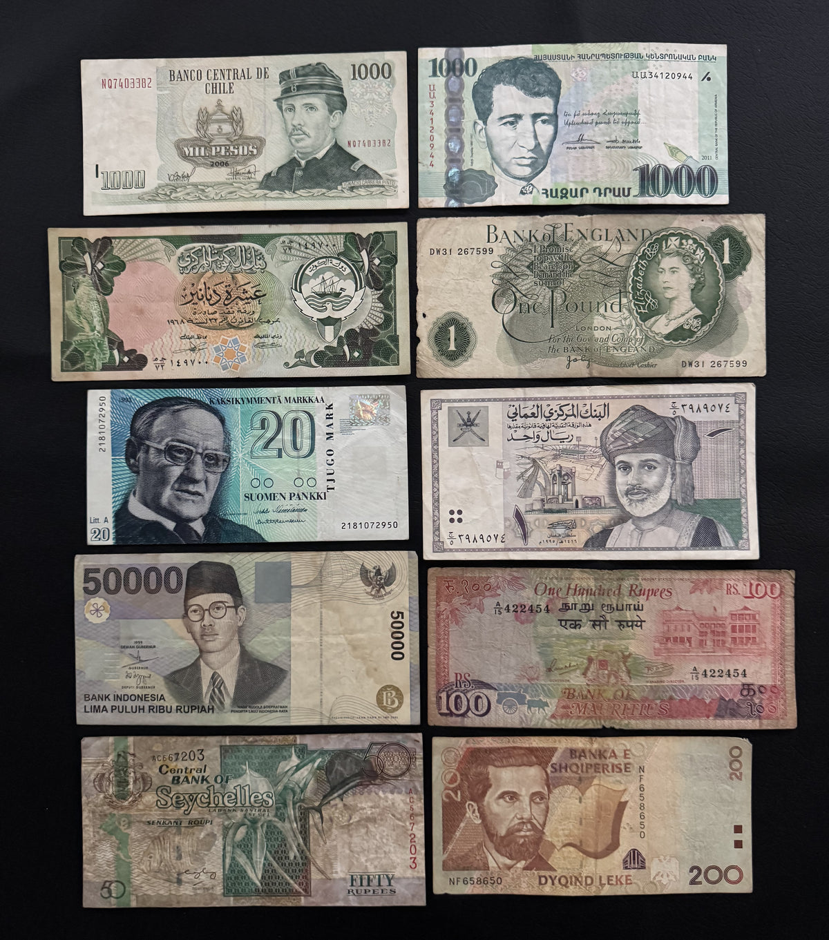 30 Pcs Mixed Collectible Banknotes | World Banknote Lot from 30 Different Countries – Set 41