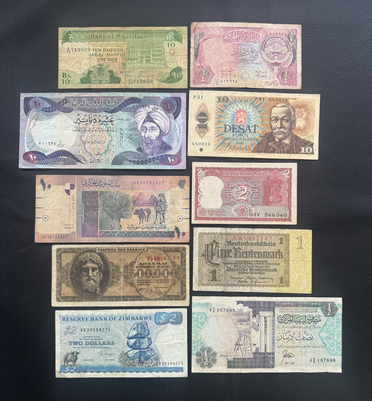 10 Pcs Mixed Collectible Banknotes | World Banknote Lot from 10 Different Countries – Set 39