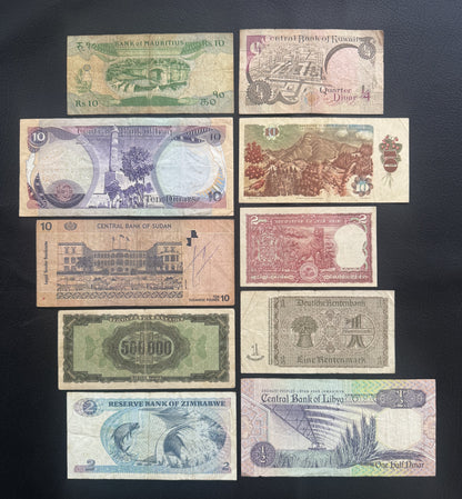 10 Pcs Mixed Collectible Banknotes | World Banknote Lot from 10 Different Countries – Set 39