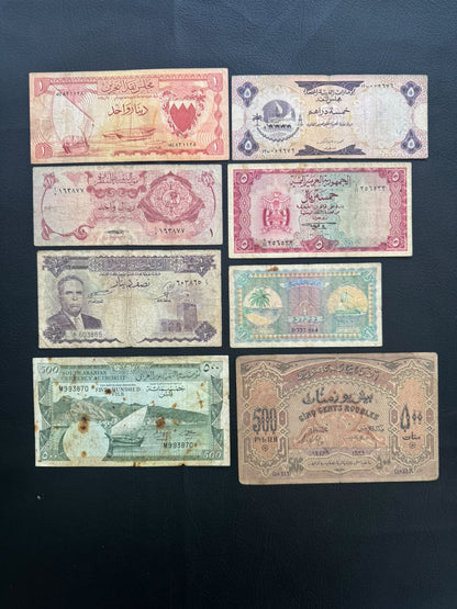 8 Pcs First Issue Collectible Banknotes | World Banknote Lot from 8 Different Countries – Set 45