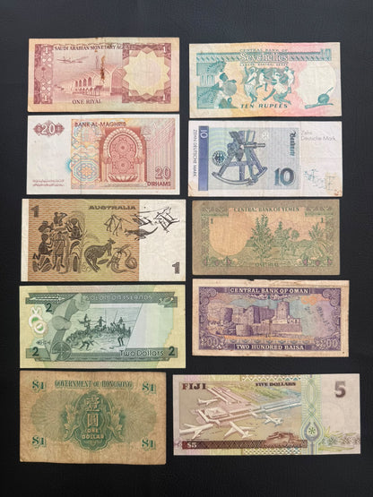 20 Pcs Mixed Collectible Banknotes | World Banknote Lot from 20 Different Countries – Set 46