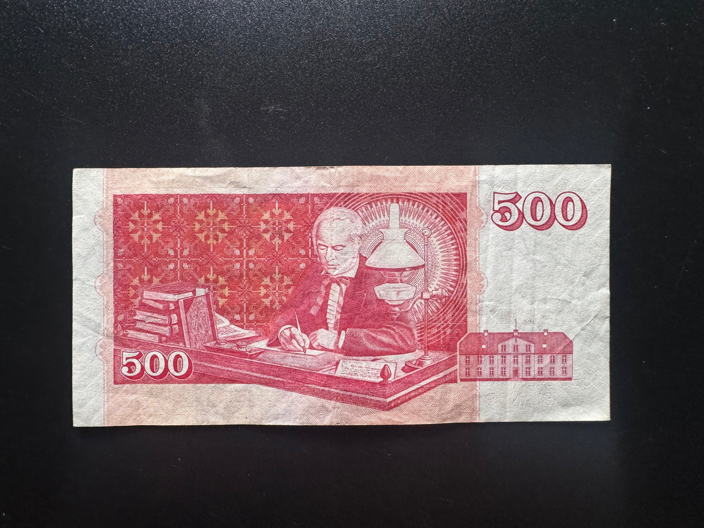 Iceland 500 Kronur Banknote 2001 Old VF-Circulated Paper Money Bank Bills P-58a