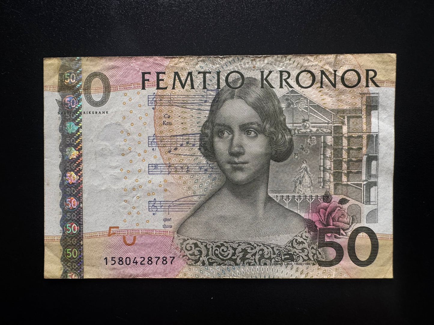 Sweden /Swedish 50 Kronor Banknote 2008 Old Circulated Bank Bill p-64