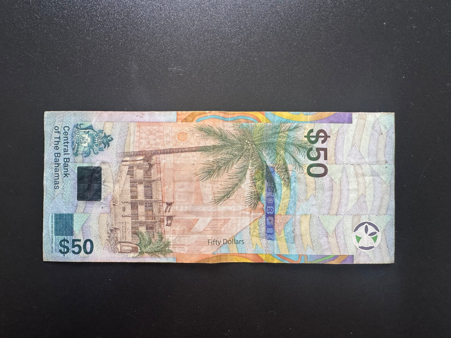 Bahamas 50 Dollars Banknote 2019 Circulated Paper Money Bank Bill P-w81