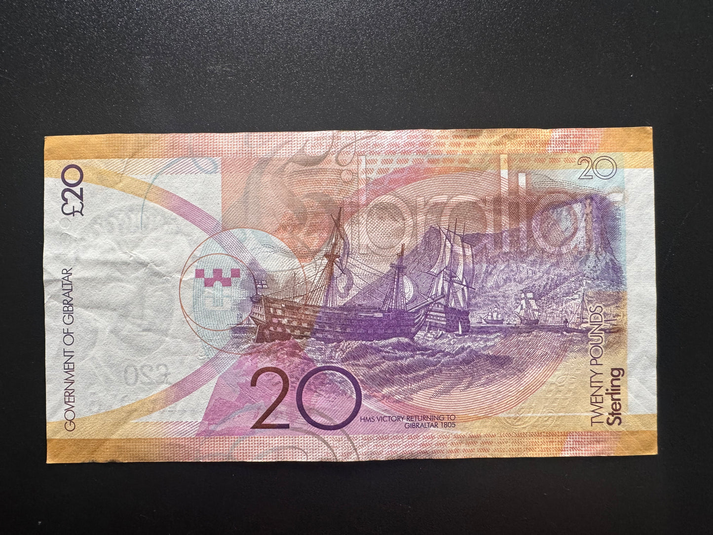 Gibraltar 20 Pound GBP Banknote 2011 VF-Circulated Paper Money Bank Bill P-37