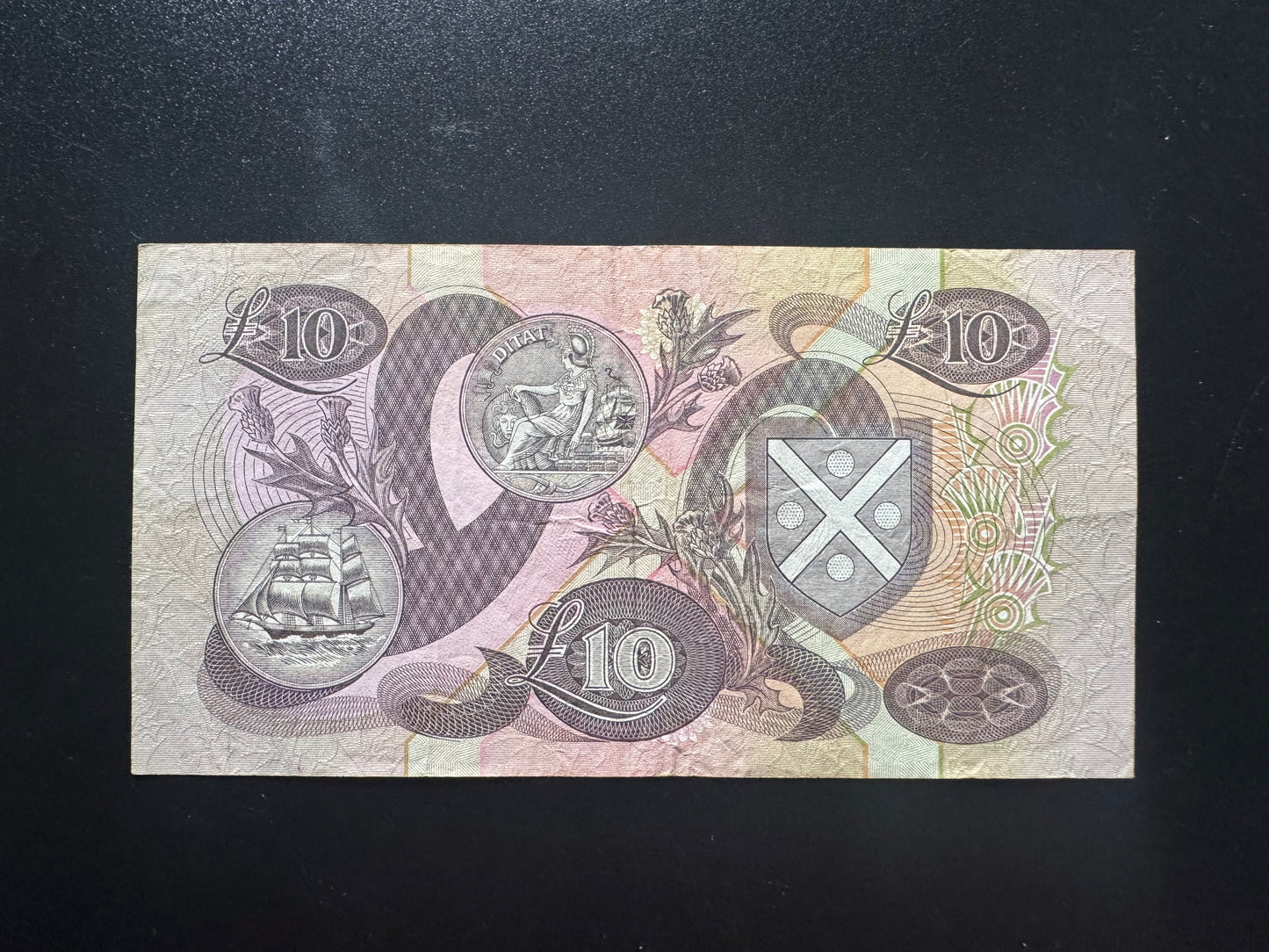 Bank of Scotland 10 Pounds Banknote 1992 Old VF Paper Bank Bill P-117a