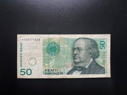 Norway 50 Kroner Banknote 2011 Circulated Paper Money Bank Bill P-46