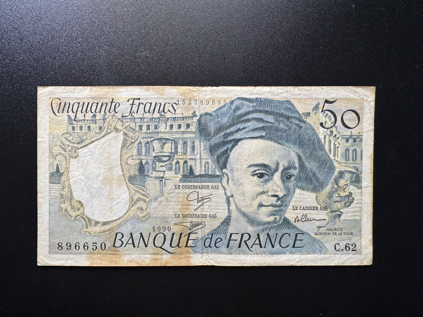 France 50 Franc Banknote 1990 old Circulated Paper Money Bank Bill Note P-152
