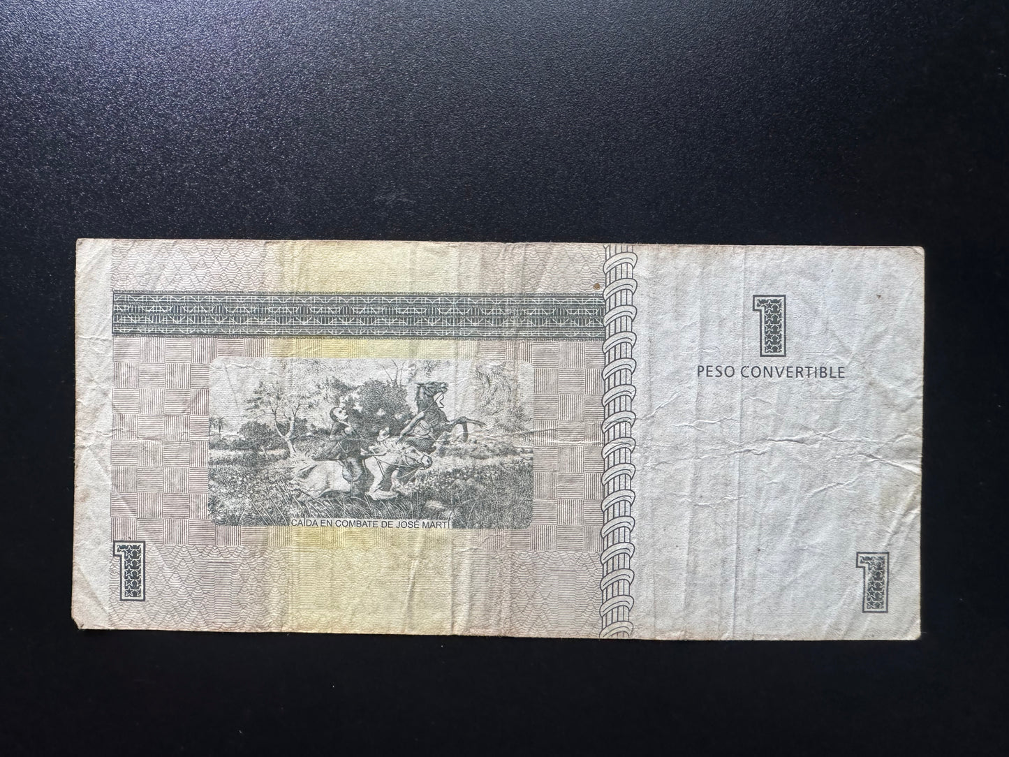 Cuba 1 Peso Banknote 2007 Old Circulated Banknote Bank Bill P-FX46